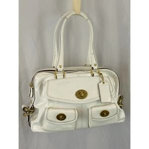 Coach Bleecker Legacy White Patent Peyton 13051